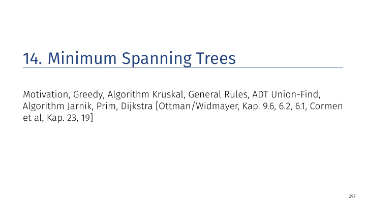 14 minimum spanning trees