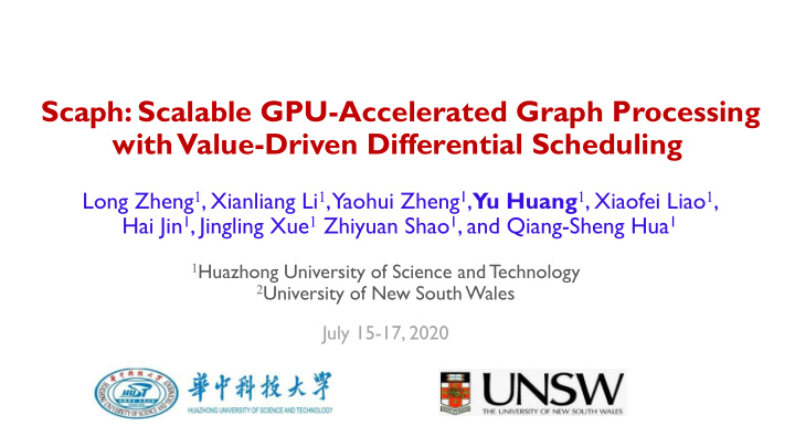 scaph scalable gpu accelerated graph processing with