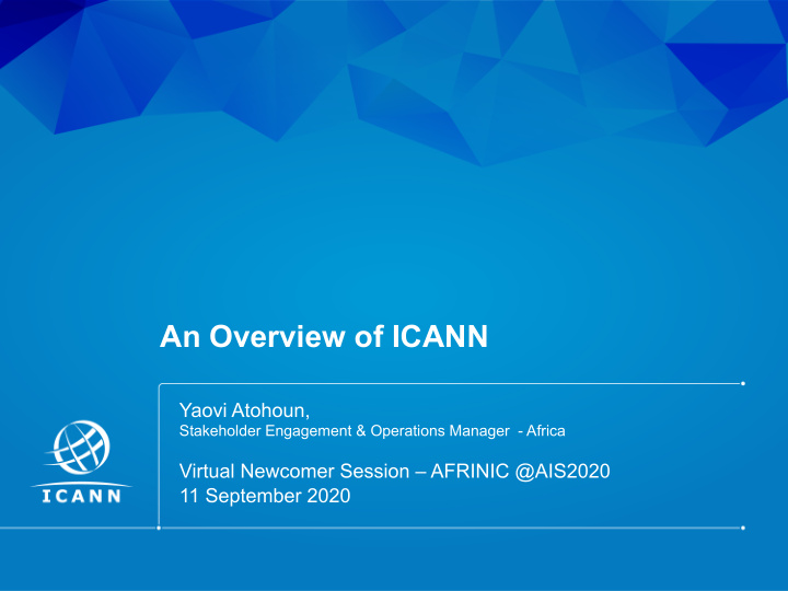 an overview of icann