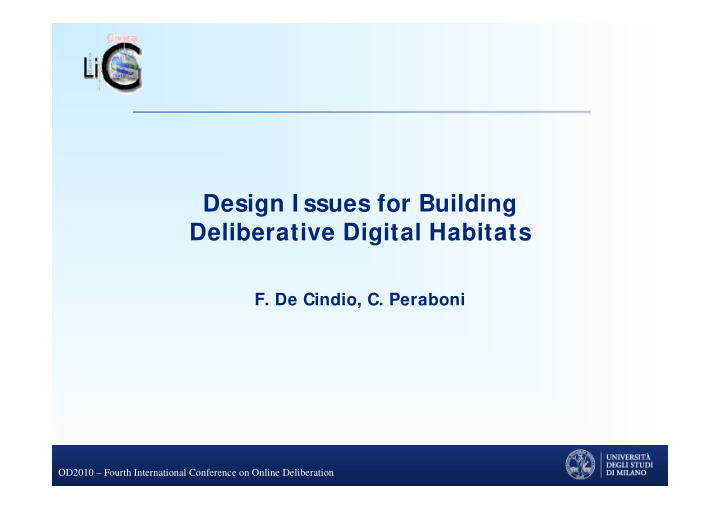 design i ssues for building deliberative digital habitats
