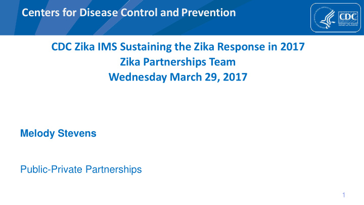 centers for disease control and prevention cdc zika ims