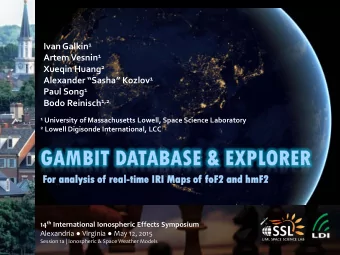 For an  analy  alysi  sis o  of real  al-time IR  IRI M  Map  aps  s of foF2 an  and h  d hmF  mF2