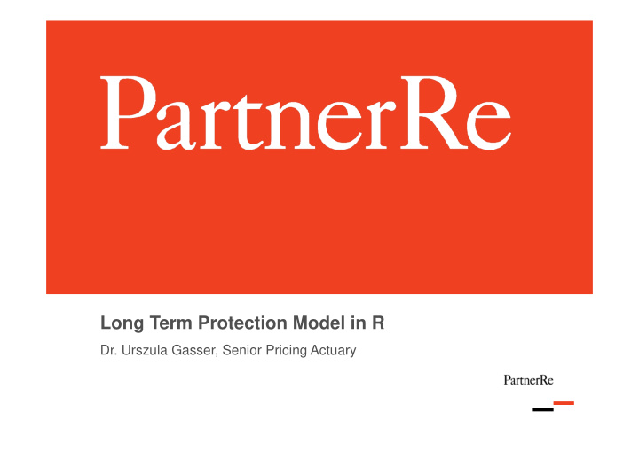 long term protection model in r