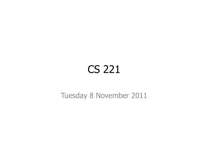 cs 221