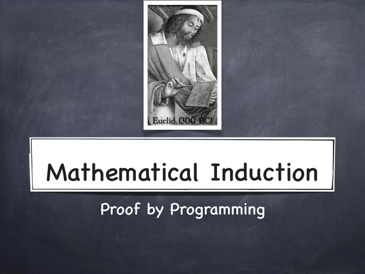 mathematical induction