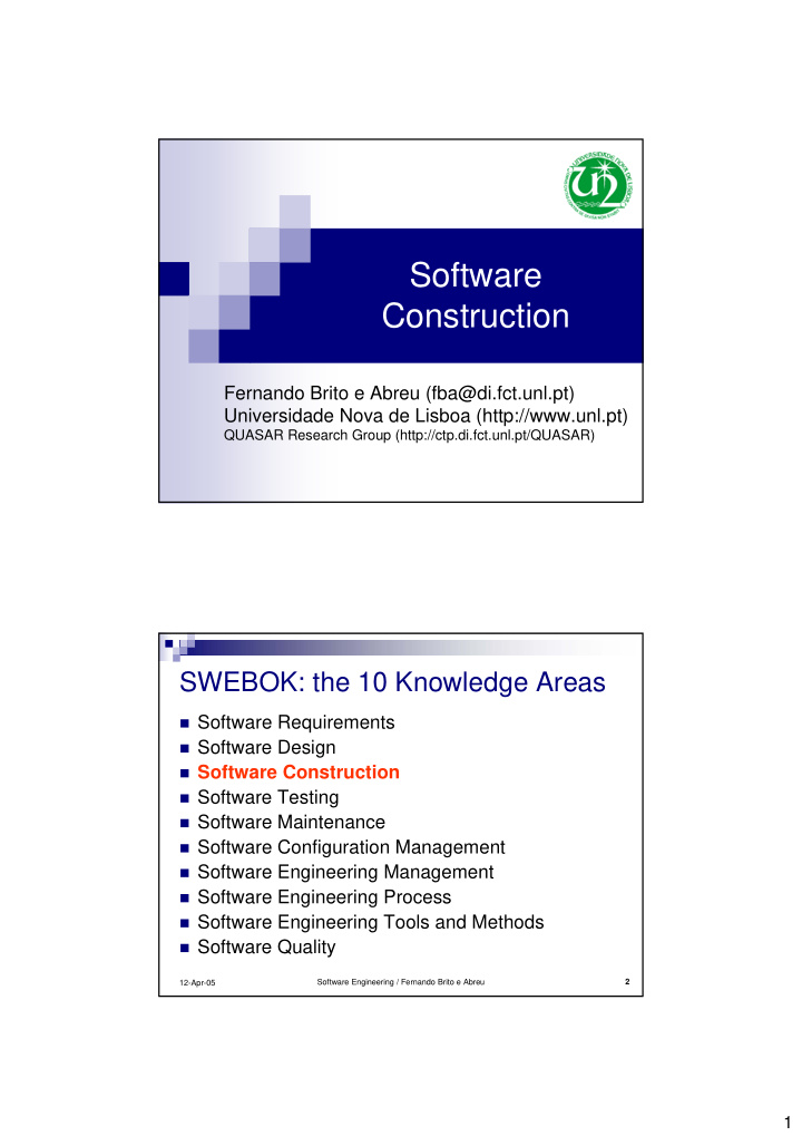 software construction