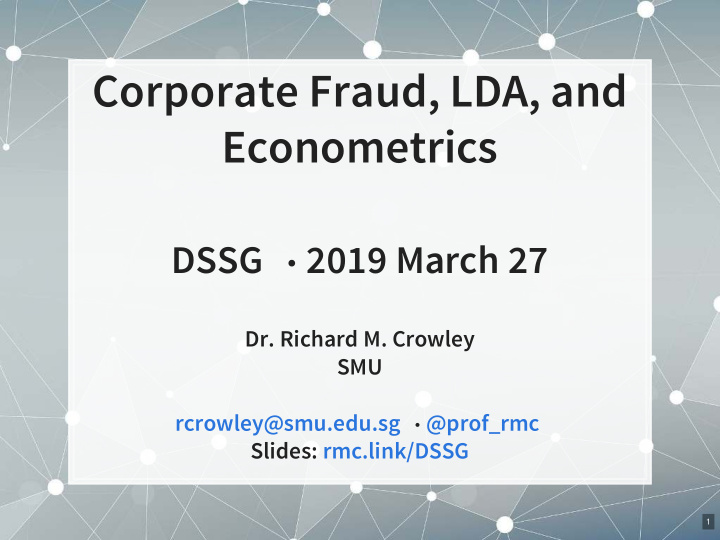 corporate fraud lda and econometrics