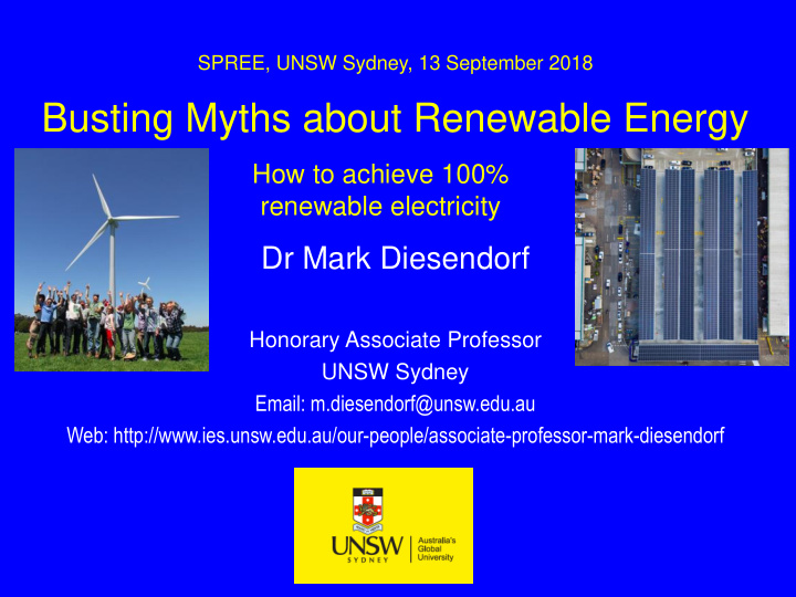 busting myths about renewable energy