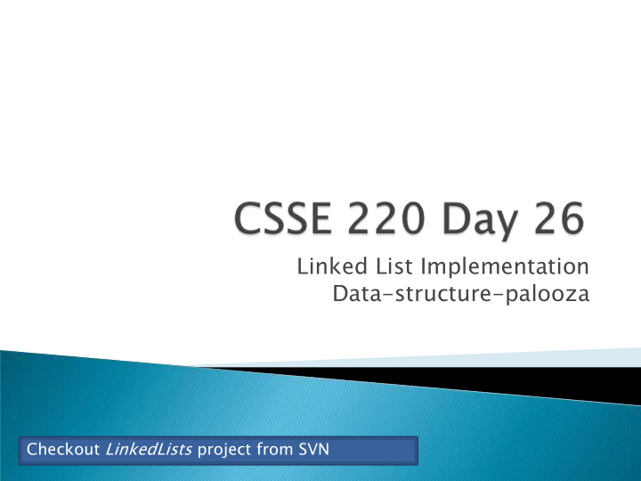 linked list implementation data structure palooza