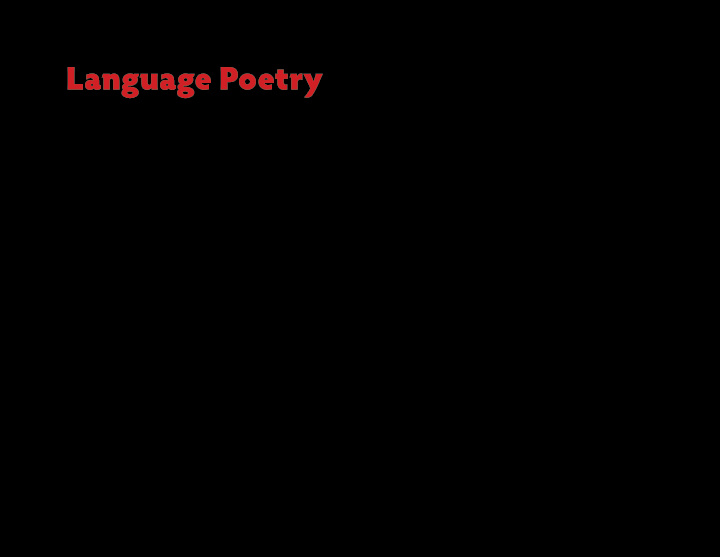 language poetry