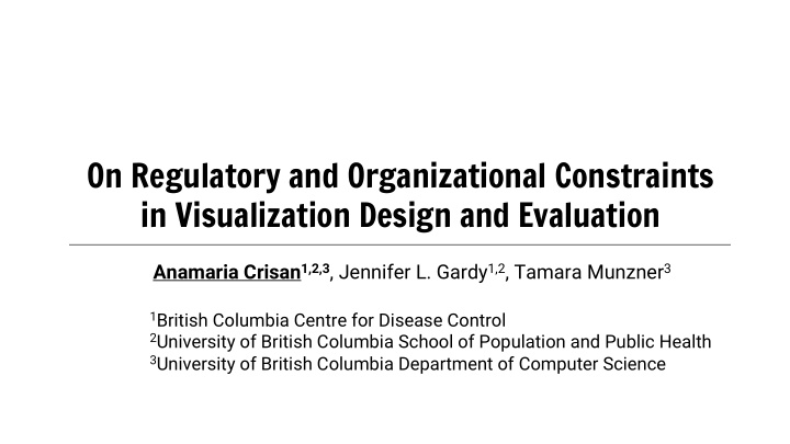 on regulatory and organizational constraints in