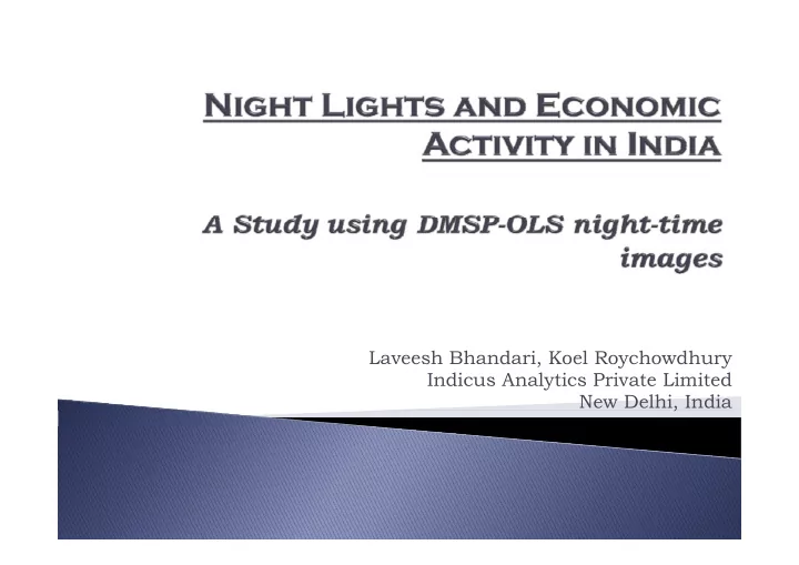 laveesh bhandari koel roychowdhury indicus analytics