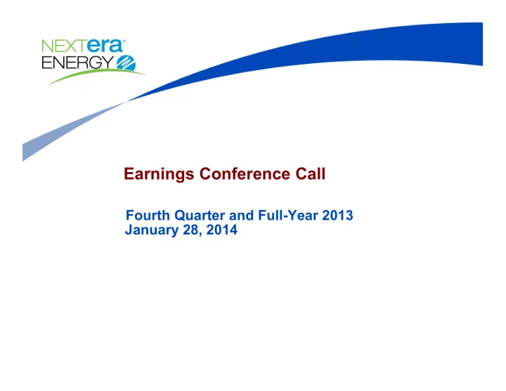 earnings conference call
