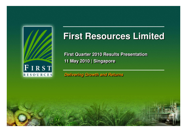 first resources limited first resources limited