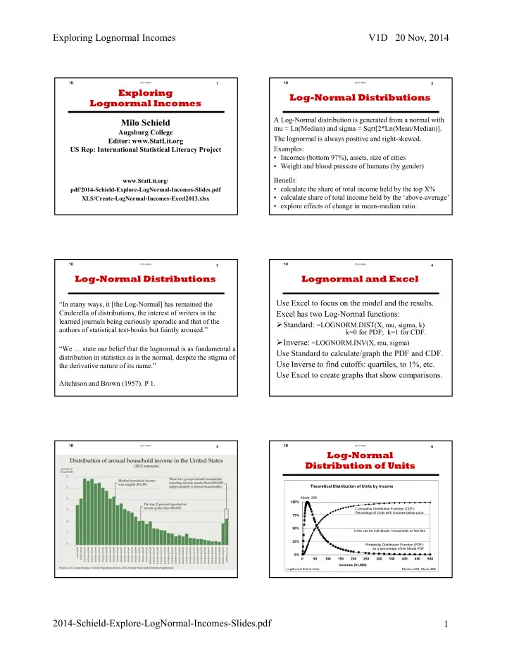 exploring lognormal incomes v1d 20 nov 2014
