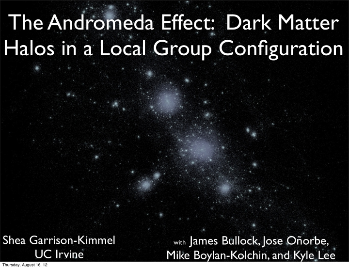 the andromeda effect dark matter halos in a local group