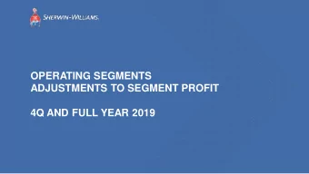 OPERATING SEGMENTS  ADJUSTMENTS TO SEGMENT PROFIT  4Q AND FULL YEAR 2019  Consolidated  (in