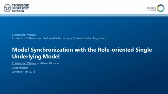 Model Synchronization with the Role-oriented Single  Underlying Model  Model Synchronization