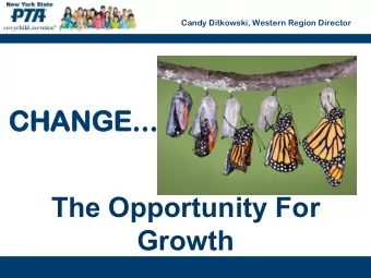 CHANG  NGE..  E...  The Opportunity For  Growth  We CAN survive change  Change is the law of