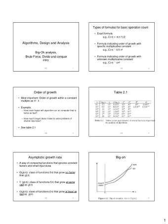 1  Big-omega  Big-theta  v1.2  7  v1.2  8  Establishing rate of growth: Method 1  using
