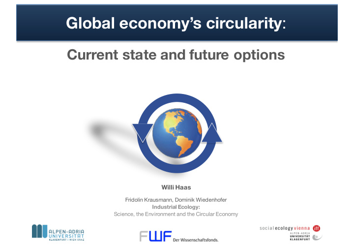 global economy s circularity