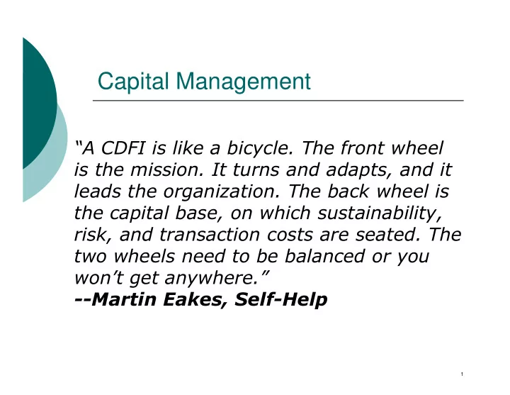 capital management