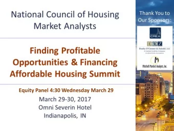 Equity Panel 4:30 Wednesday March 29  Equity Panel: Company &amp;  Speaker Perspective  CREA,