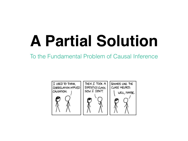 a partial solution