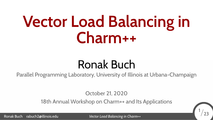 vector load balancing in charm