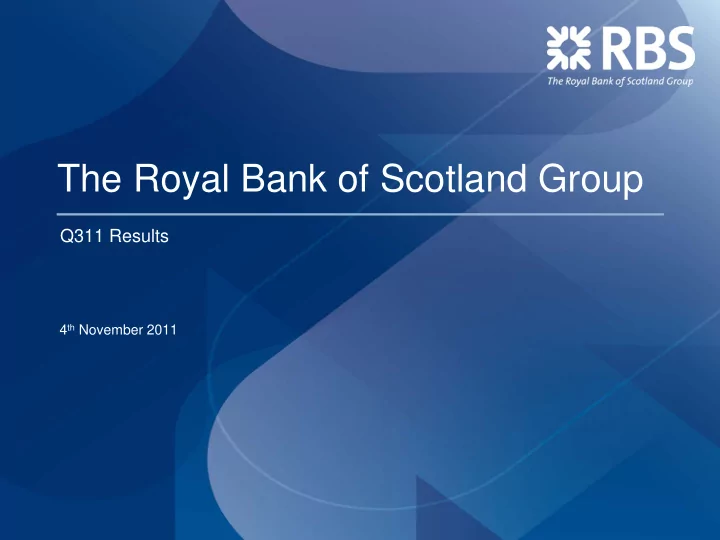 the royal bank of scotland group