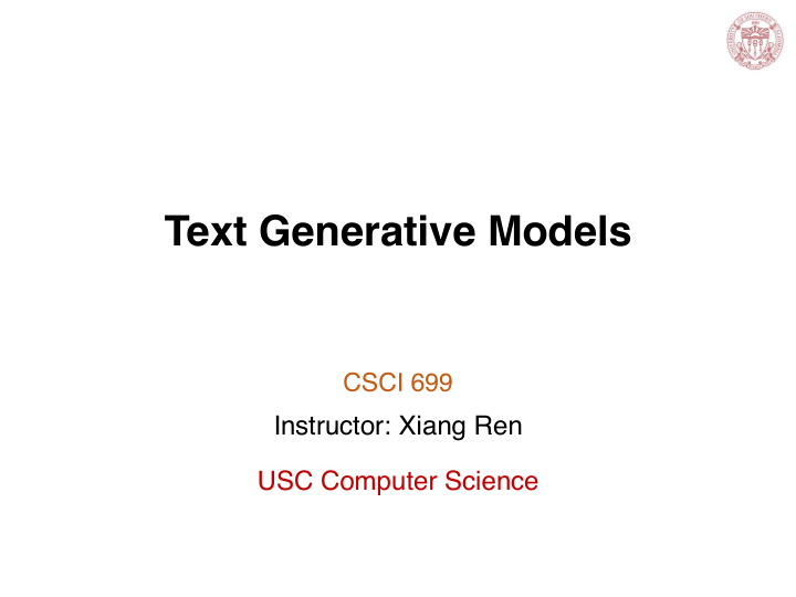 text generative models