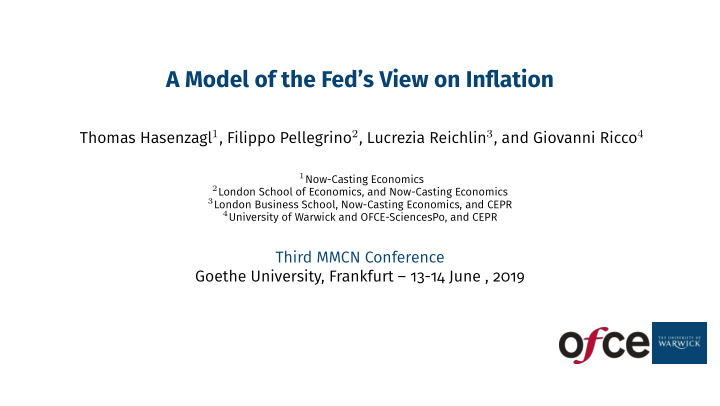 a model of the fed s view on inflation
