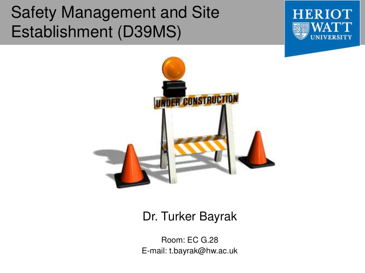 safety management and site