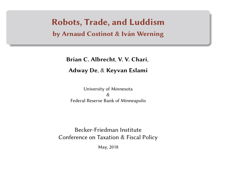 robots trade and luddism