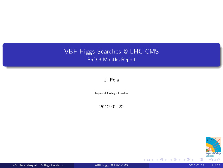 vbf higgs searches lhc cms