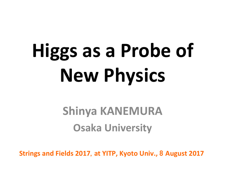higgs as a probe of new physics
