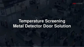 Temperature Screening  Metal Detector Door Solution  Solution Introduction  Hikvision temperature