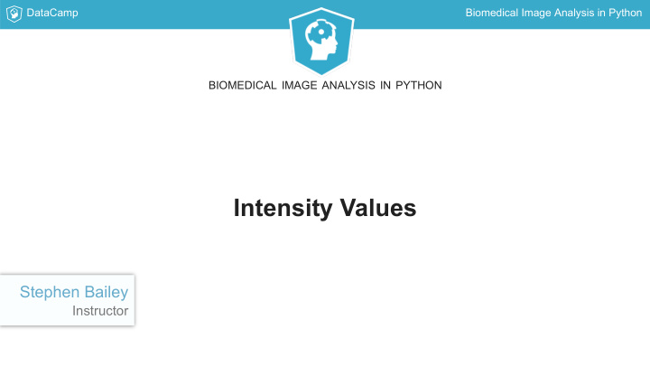 intensity values