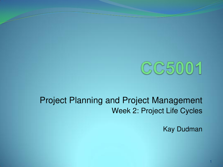 project planning and project management