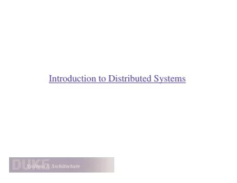 Introduction to Distributed Systems  Introduction to Distributed Systems  Outline  Outline