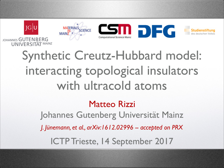 synthetic creutz hubbard model interacting topological