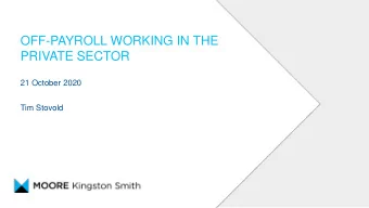 PRIVATE SECTOR  21 October 2020  Tim Stovold  HISTORY &amp; STATUS  DETERMINATIONS  HELPING YOU