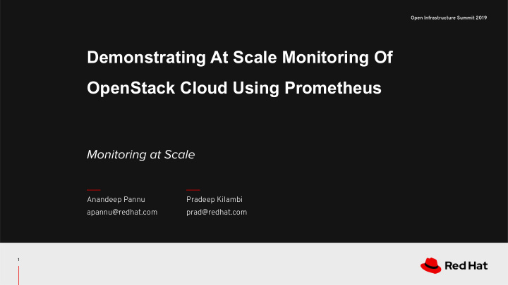 demonstrating at scale monitoring of openstack cloud