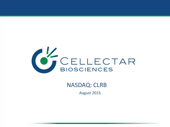 cellectar biosciences