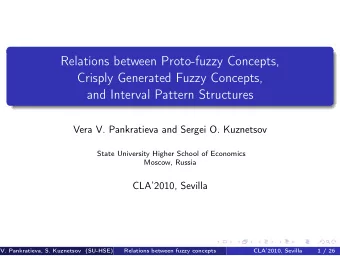 Relations between Proto-fuzzy Concepts,  Crisply Generated Fuzzy Concepts,  and Interval Pattern