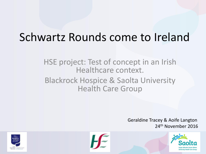 schwartz rounds come to ireland