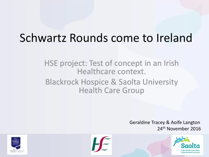 schwartz rounds come to ireland