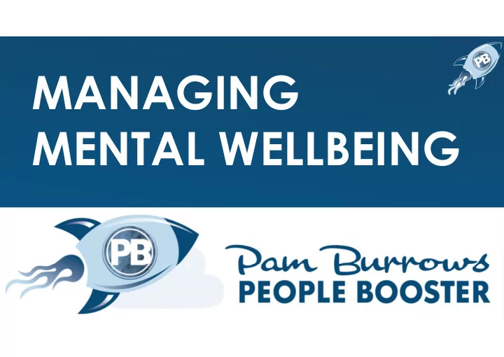 managing mental wellbeing housekeeping
