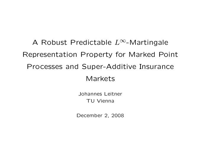 a robust predictable l martingale representation property