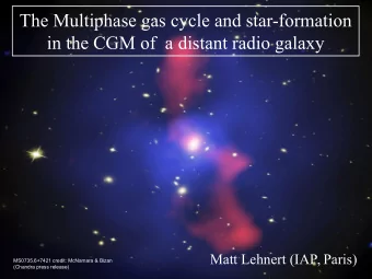 The Multiphase gas cycle and star-formation  in the CGM of  a distant radio galaxy  Matt Lehnert